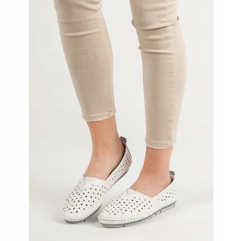 Kylie Pantofi de piele pentru femei alb 1