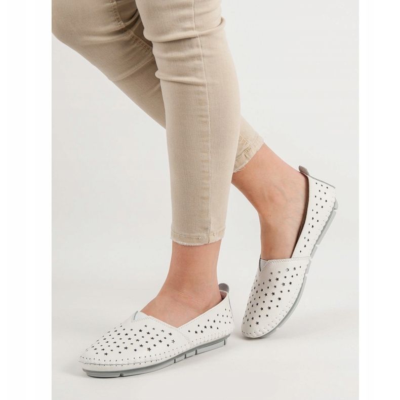 Kylie Pantofi de piele pentru femei alb 2