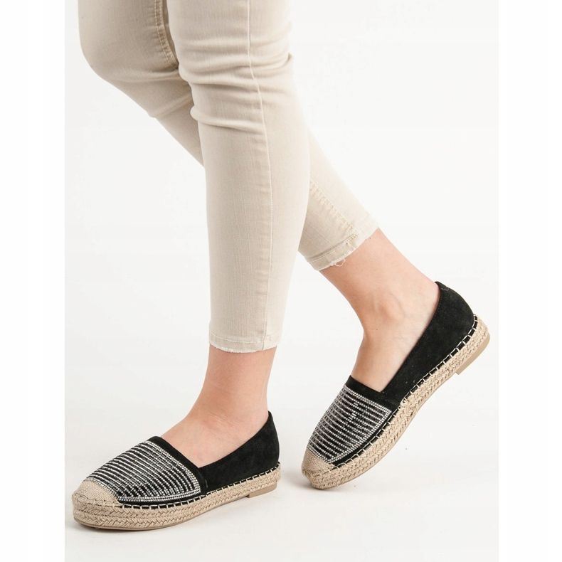 Vices Espadrile cu vicii cubic zirconiu negru 2