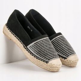 Vices Espadrile cu vicii cubic zirconiu negru 3