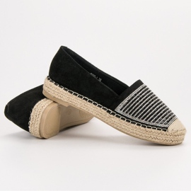 Vices Espadrile cu vicii cubic zirconiu negru 6