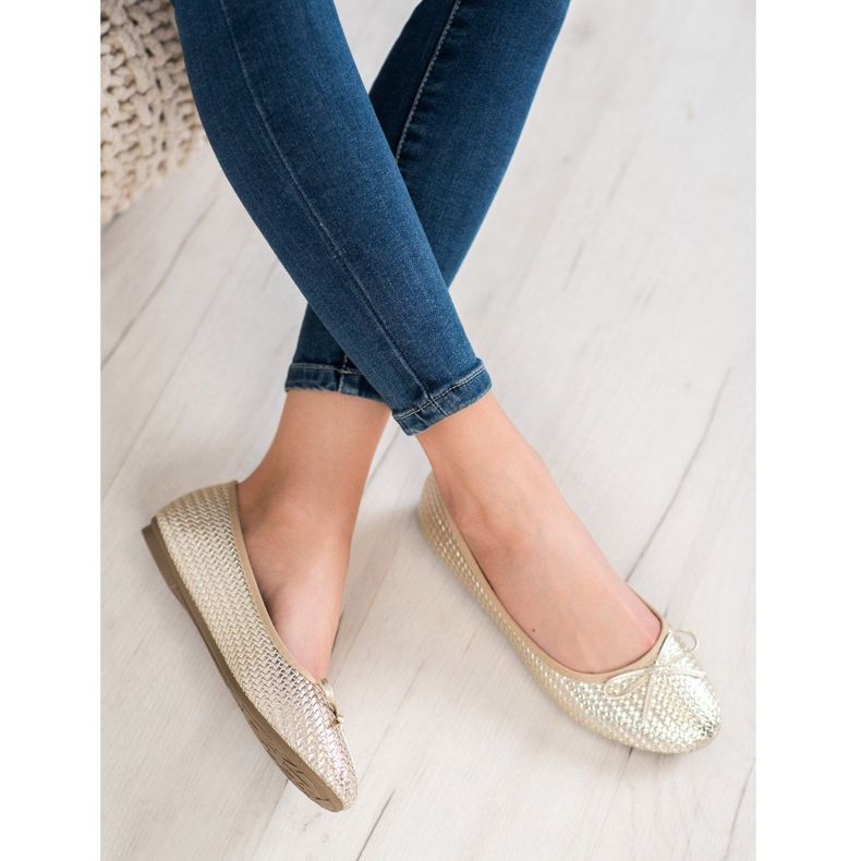 SHELOVET Balerine aurite împletite de aur 2