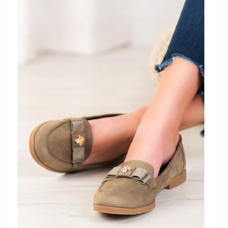 Miss Laura Domnii cu arc decorativ kaki verde 2