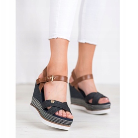 SHELOVET Sandale cu pană multicolor 2