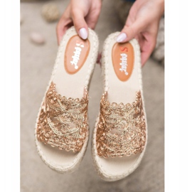 Seastar Pantofi Espadrille Pe Platformă de aur 2