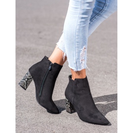 Cizme cu motiv șarpe VINCEZA negru 2