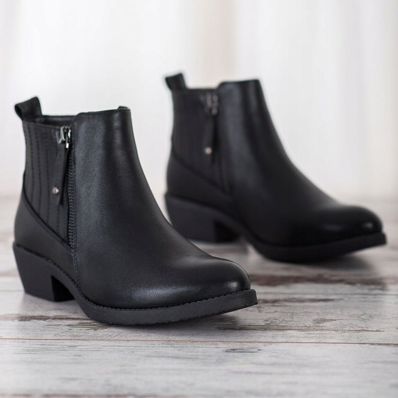 Bella Paris Cizme calde cu fermoar negru 2