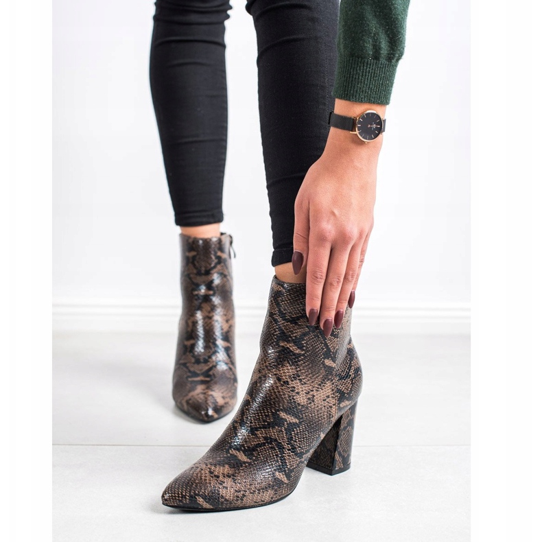 Goodin Cizme cu imprimeu șarpe Spitz multicolor 1