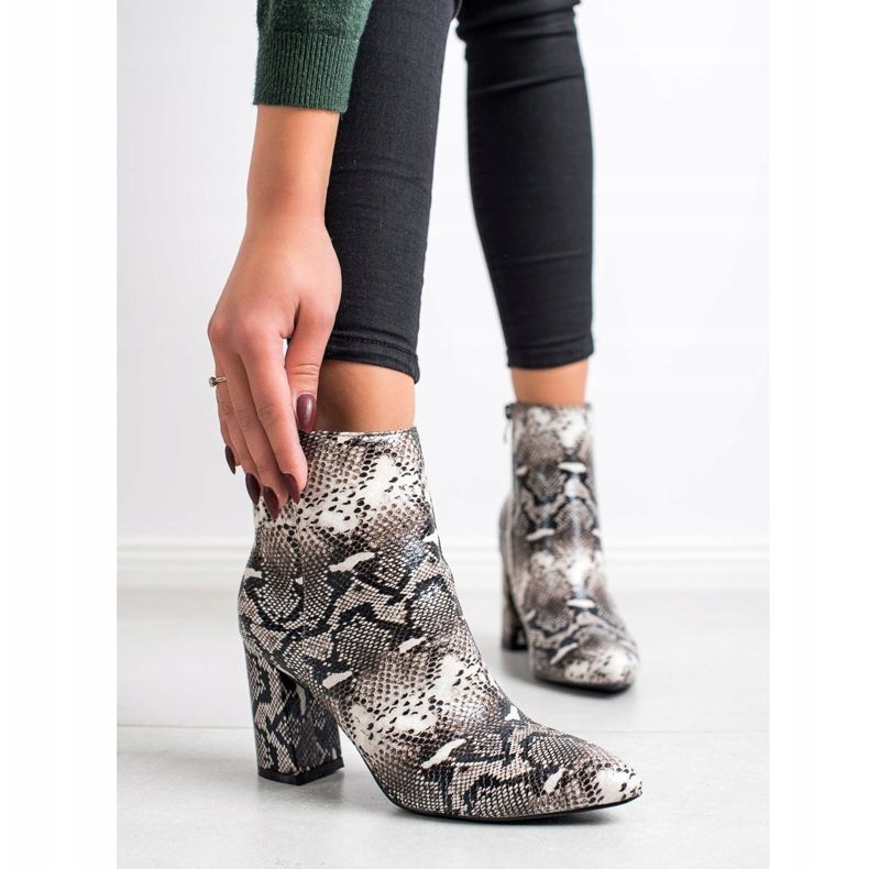 Goodin Cizme cu imprimeu șarpe Spitz multicolor 1 Goodin Cizme cu imprimeu șarpe Spitz multicolor 1