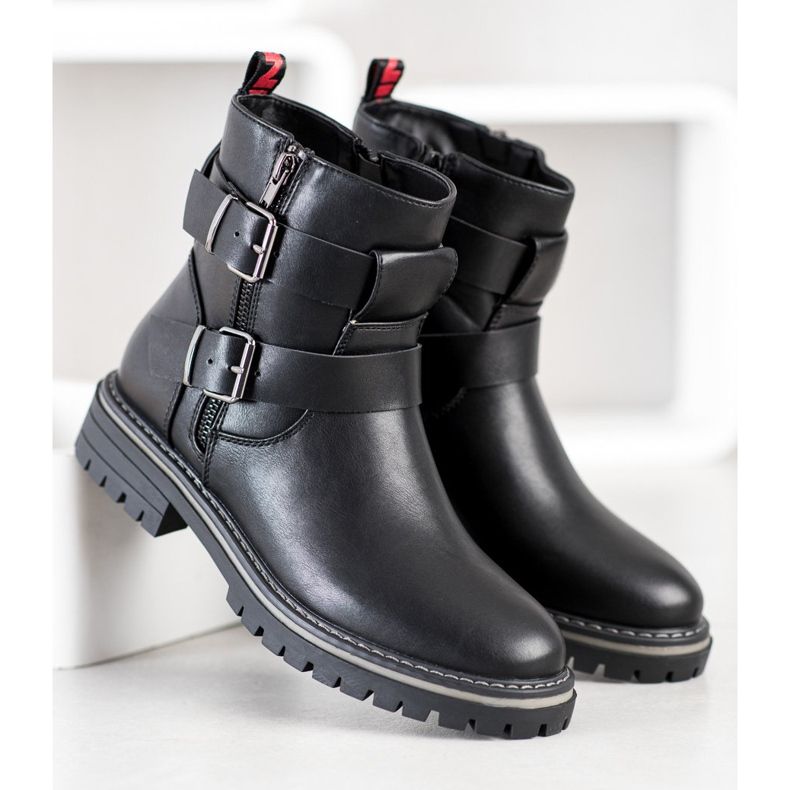 J. Star Muncitori cu catarame negru 1