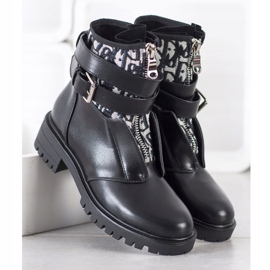 Seastar Genți cu fermoar la modă negru 2