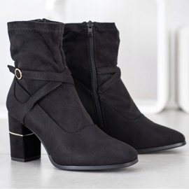 Goodin Cizme cu insertie aurie negru 1 Goodin Cizme cu insertie aurie negru 1