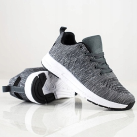 SHELOVET Adidași ușori cu dantelă gri 1