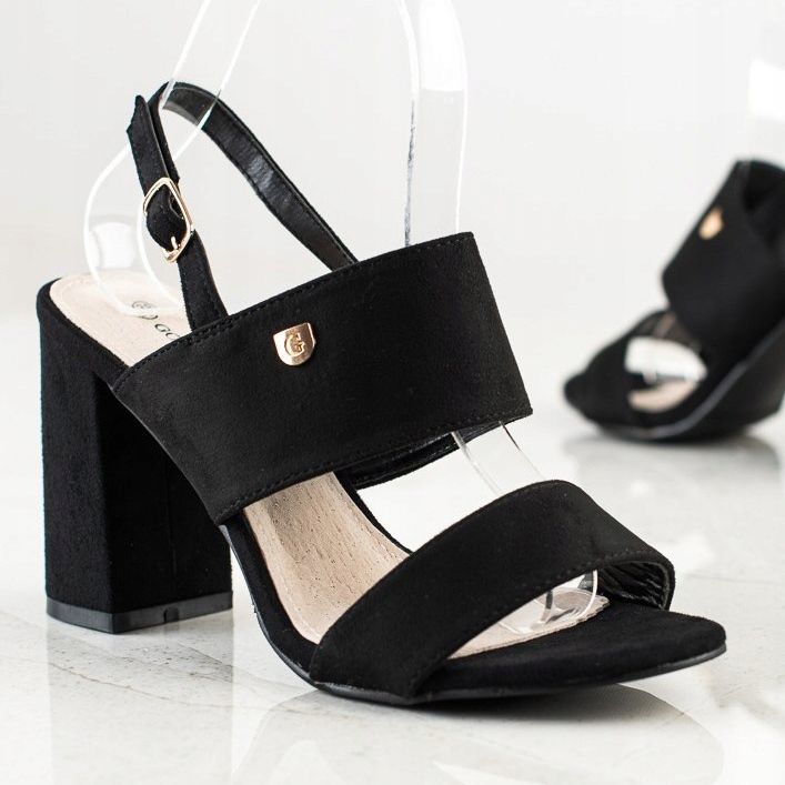 Goodin Sandale pe o bară largă negru 1