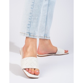 Goodin Papuci albi din piele ecologica 1