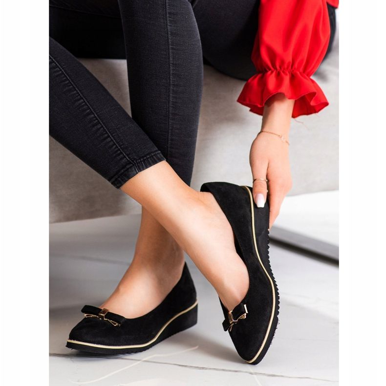 Goodin Brogues negre cu arc negru 1