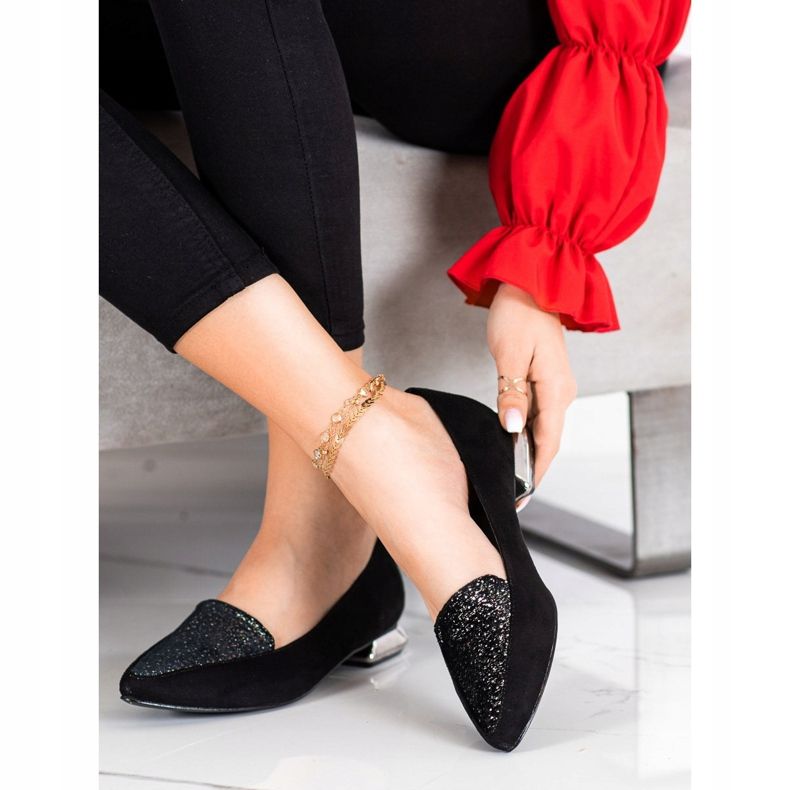 Goodin Pompe cu vârf la modă negru 2