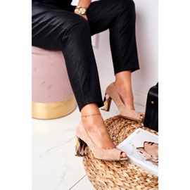 Pompe de damă Sergio Leone Suede Beige PB135 Be Mine! bej 1