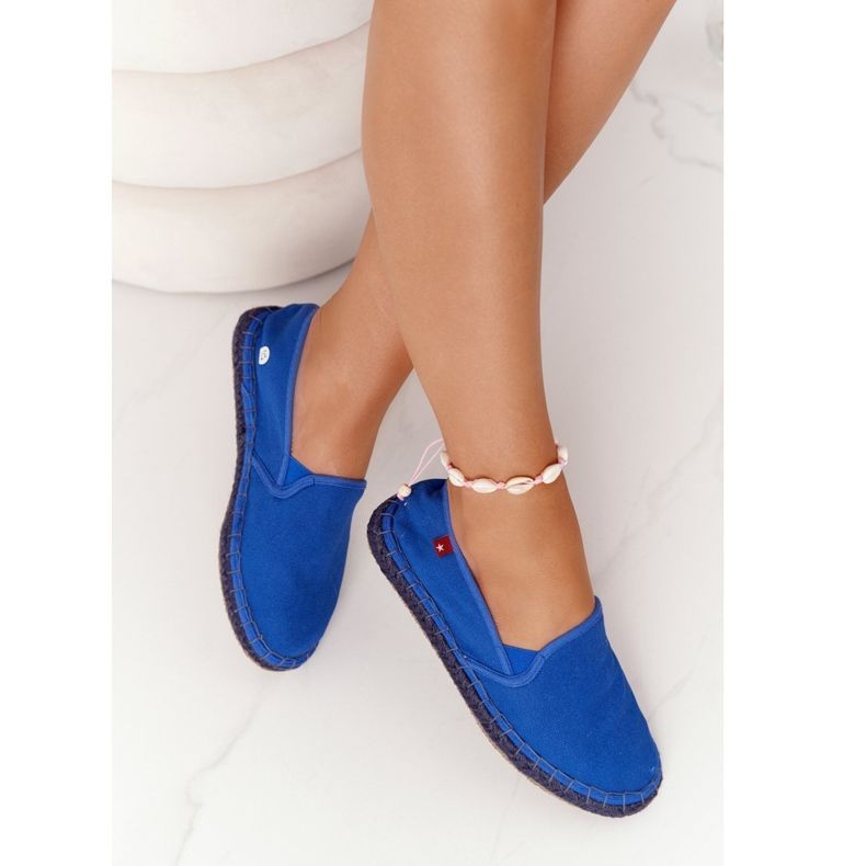 Big Star DD274A136 Espadrile bleumarin pe o talpă împletită albastru marin 2