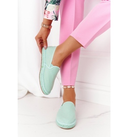 Espadrile verzi pe talpa împletită Big Star DD274A141 verde 2