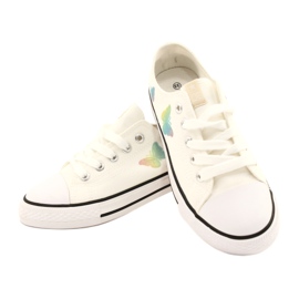 NEWS Adidași albi cu fluturi legați 21DZ35-3585 3