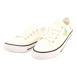 NEWS Adidași albi cu fluturi legați 21DZ35-3585 1