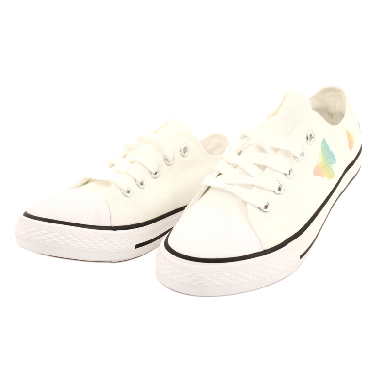 NEWS Adidași albi cu fluturi legați 21DZ35-3585 1