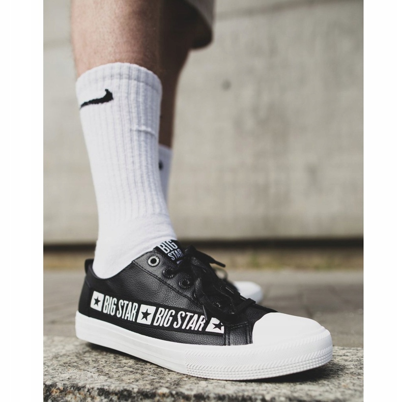 Adidași pentru bărbați Big Star Black EE174069 alb negru 2