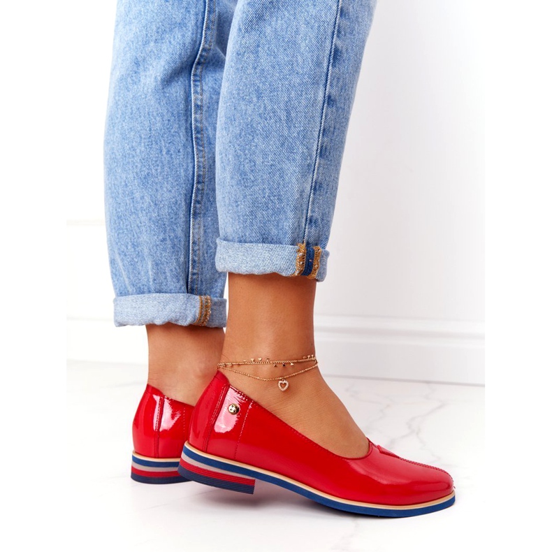 Pantofi din piele lăcuită Maciejka 05035-08 Roșu roşu 2