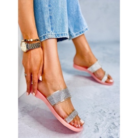 Papuci roz BG51 roz din silicon argint 1 Papuci roz BG51 roz din silicon argint 1