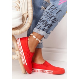 Adidași de damă Slip-on Big Star HH274010 Roșu 1