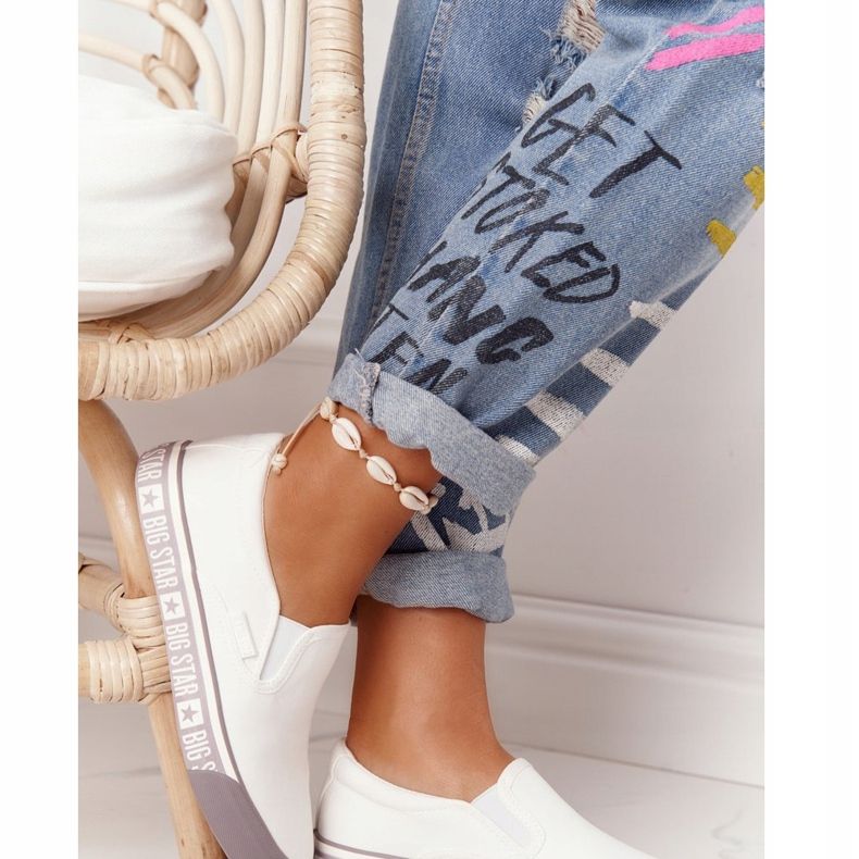 Adidași pentru femei Slip-on Big Star HH274007 Alb 2