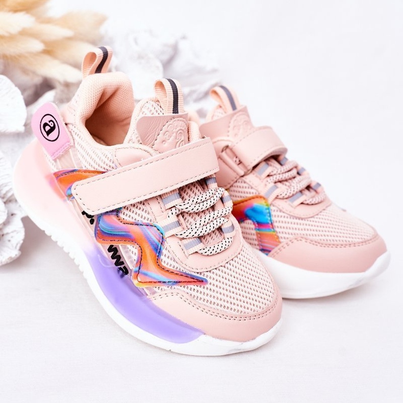 Apawwa Încălțăminte sport pentru copii Adidași Pink Jump Jump roz 2