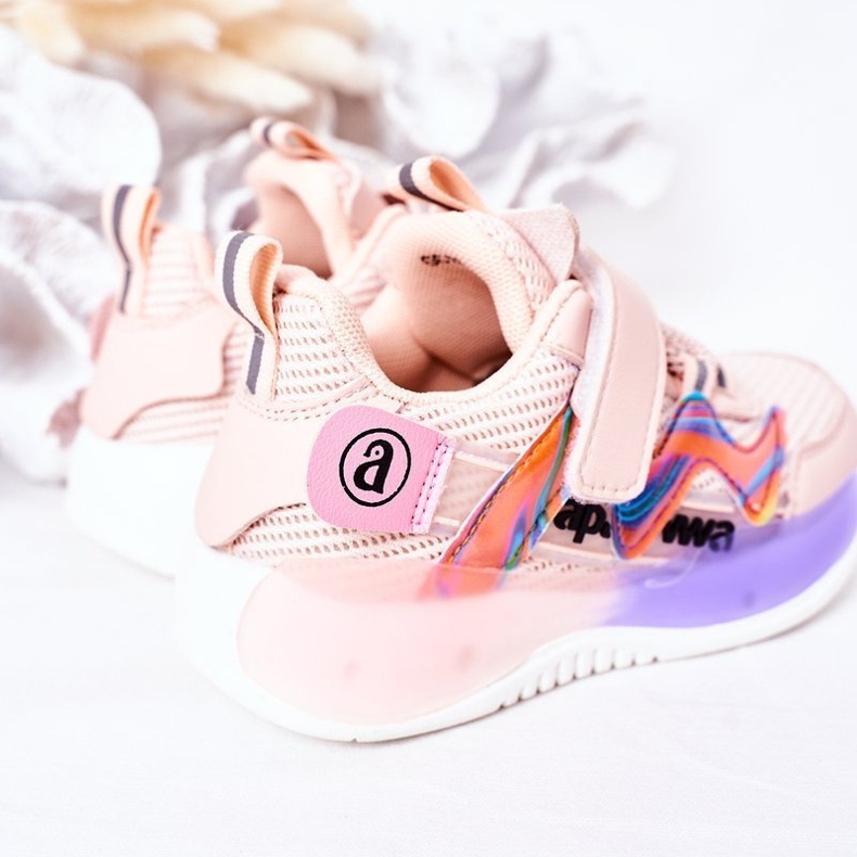 Apawwa Încălțăminte sport pentru copii Adidași Pink Jump Jump roz 1