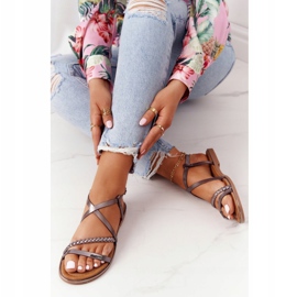 S.Barski Sandale Cu Împletitură S. Bararski 152-1 Cupru multicolor 1