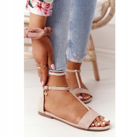 S.Barski Sandale elegante din piele de căprioară S. Bararski 541-7 Bej 2