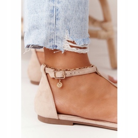 S.Barski Sandale elegante din piele de căprioară S. Bararski 541-7 Bej 1