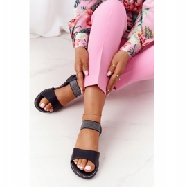 S.Barski Sandale negre cu nervuri S. Bararski 934-19 negru 1