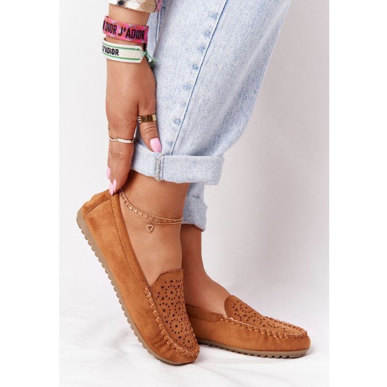 Mocasini din piele de căprioară Camel Molly pentru femei maro multicolor 1 Mocasini din piele de căprioară Camel Molly pentru femei maro multicolor 1