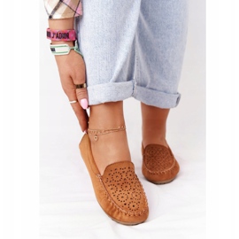 Mocasini din piele de căprioară Camel Molly pentru femei maro multicolor 2 Mocasini din piele de căprioară Camel Molly pentru femei maro multicolor 2