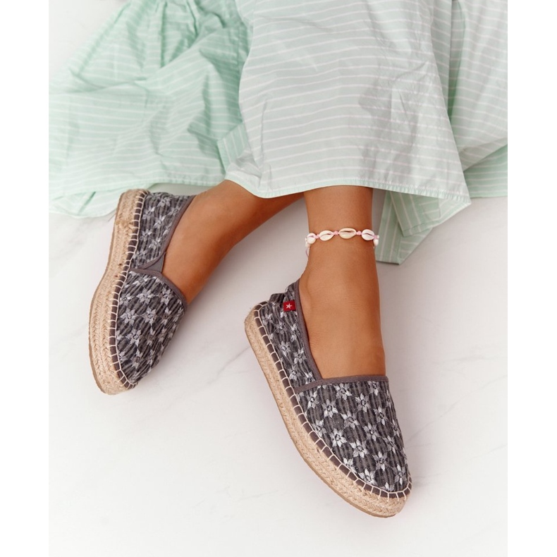 Espadrile pe o platformă împletită Big Star AA274680 Gri 1