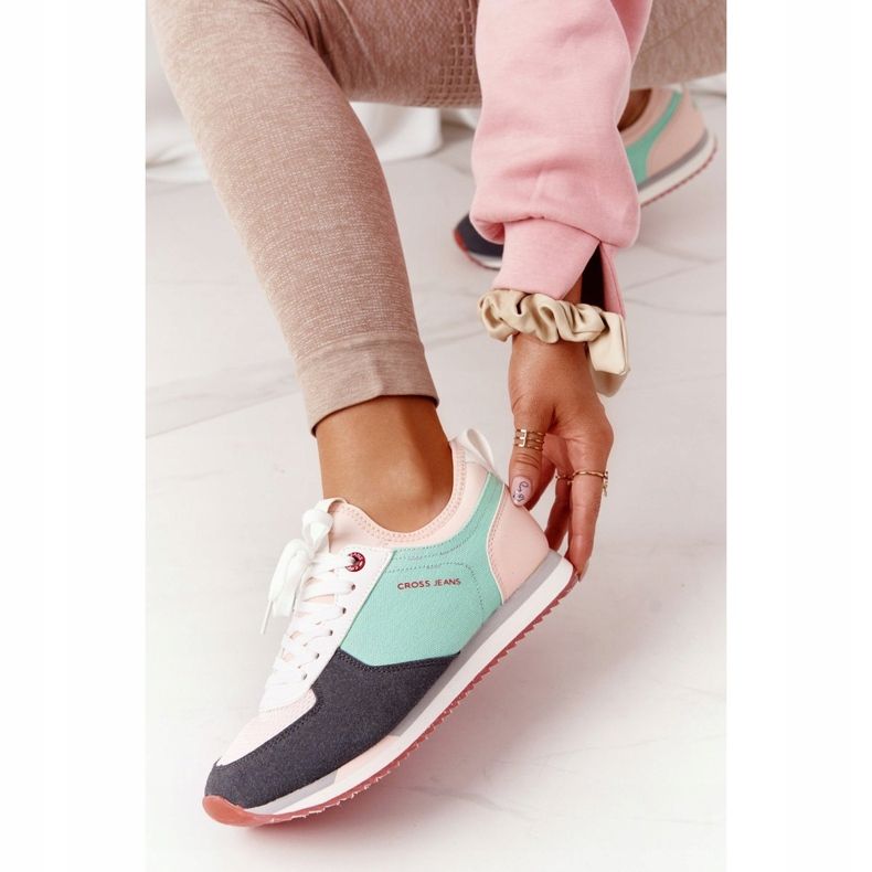 Cross Jeans Încălțăminte sport Jeans cu spumă de memorie Cross HH2R4049C Verde-roz 1 Cross Jeans Încălțăminte sport Jeans cu spumă de memorie Cross HH2R4049C Verde-roz 1