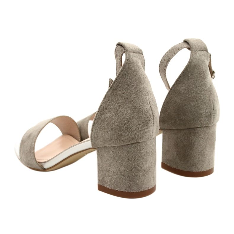 Sergio Leone Sandale pe un stâlp eco scăzut SK839 Silver argint 5