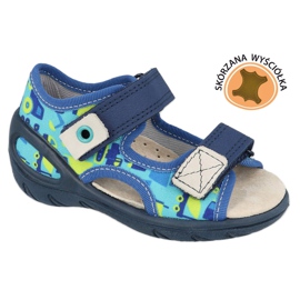 Pantofi pentru copii Befado pu 065X156 albastru marin albastru verde 1