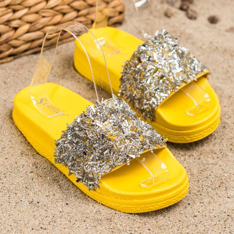 Seastar Papuci de moda din cristal argint 1