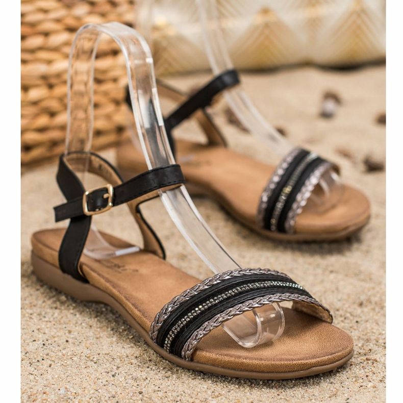 S. BARSKI Sandale negre de S.BARSKI negru 1