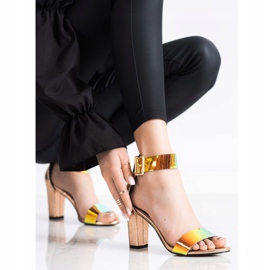 Goodin Sandale pe o bară cu efect Holo de aur 2