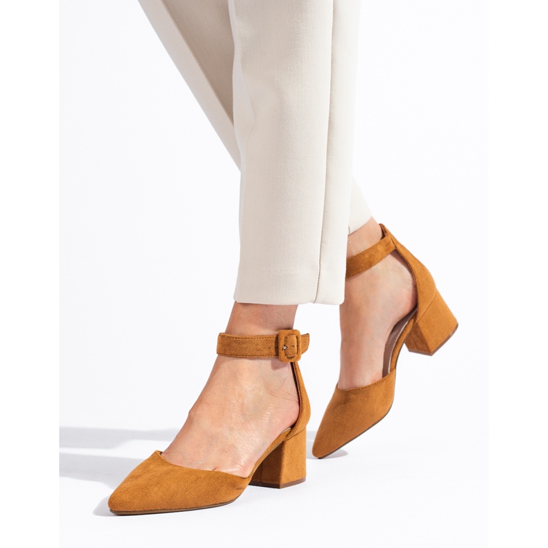 Goodin Pompe cu cataramă maro 1 Goodin Pompe cu cataramă maro 1