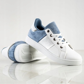 SHELOVET Adidași dantelați la modă alb albastru multicolor 1