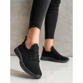 SHELOVET Pantofi sportivi ajurati negru 2